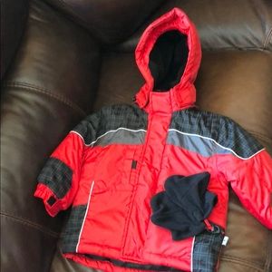 Boys Winter Coat and Gloves